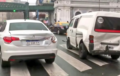 Choque en cadena en Palermo: la conductora dio positivo en alcoholemia