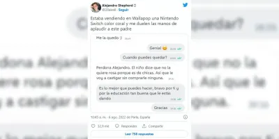 Su hijo rechazó un regalo color rosa y su padre lo castigó