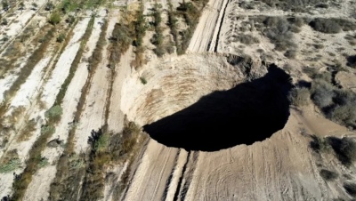 Apareció un extraño agujero gigante en Chile