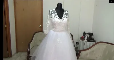 Perdió una parte de su vestido de novia a días de casarse