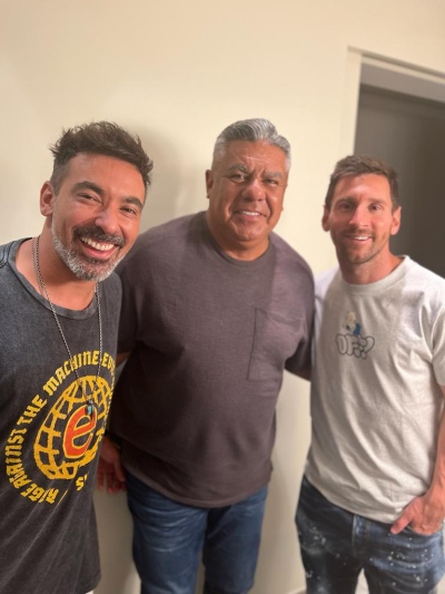 El Pocho Lavezzi visitó a la Selección en Miami