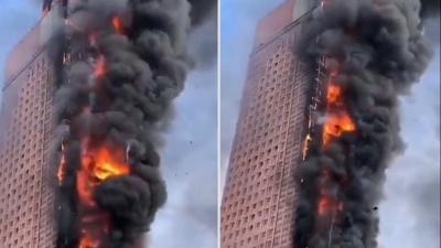 Impresionante incendio en China