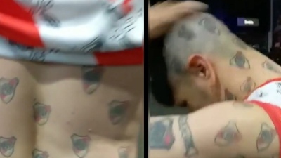 Se tatuó 257 veces el escudo de River