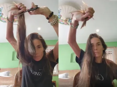 Juana Viale se cortó el pelo en apoyo a las mujeres en Irán