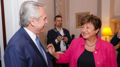 Alberto se reunió con la directora del FMI