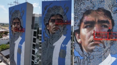 Herederos de Maradona irán a la Justicia por un mural de Diego