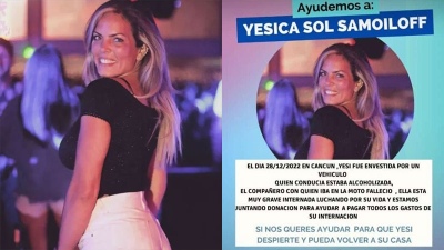 Una argentina fue atropellada en Cancún y quedó en coma: su familia pide ayuda económica