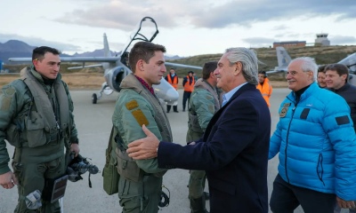 Alberto Fernández llegó a Tierra del Fuego y visitará la Antártida