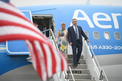 Alberto Fernández ya está en Estados Unidos para su reunión con Biden