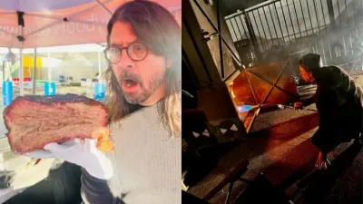 El líder de Foo Fighters preparó un asado para personas en situación de calle