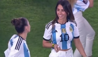 Qué le dijo Antonela Roccuzzo a Tini en el Monumental