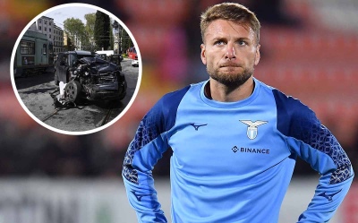 Ciro Immobile, estrella del fútbol italiano, tuvo un grave accidente de tránsito y terminó en el hospital