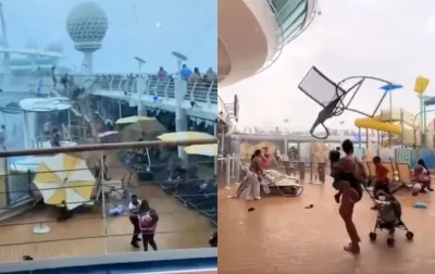 Video: una tormenta causó terror en un crucero de lujo en Florida