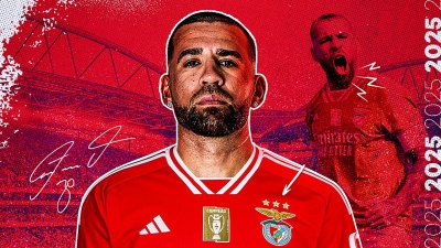 Nicolás Otamendi renovó su contrato con Benfica