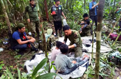 Así rescataban a los cuatro chicos perdidos hace 40 días en la selva colombiana