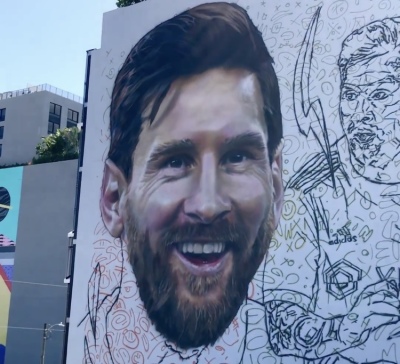 Se viene un tremendo mural de Messi en Miami!