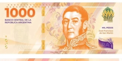 Entrará en circulación el nuevo billete de $1000