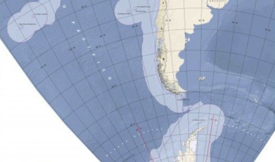 ¿Todo mal con Chile? En un mapa oficial se adjudican cinco mil kilómetros argentinos y hay polémica