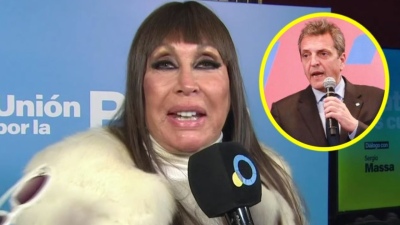 Moria respaldó a Massa: "Me siento muy identificada con él con respecto de la pirámide de vaselina"