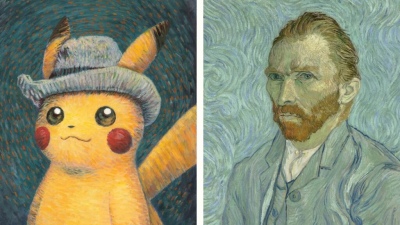 Pikachu y Pokémon visitan el Museo de Van Gogh en Ámsterdam