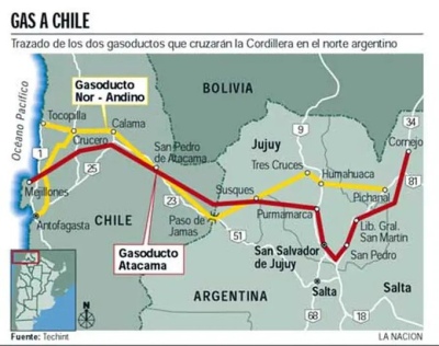 Energía: se volvió a exportar gas de Salta a Chile "tras 17 años"