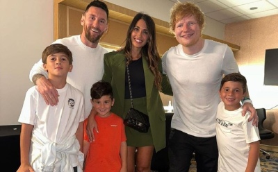 ¡Que junte! Messi y Ed Sheeran estuvieron juntos en Florida