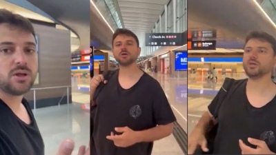 Video: Juan Grabois fue agredido a los gritos por una señora en el aeropuerto de Ezeiza