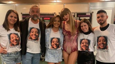 Taylor Swift se reunió hoy con la familia de la fanática que falleció durante su show en Río de Janeiro