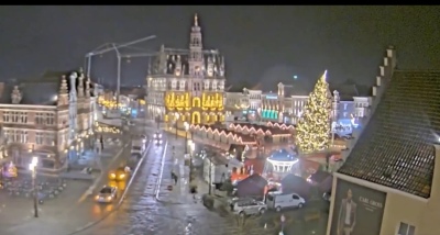 Se cayó un árbol gigante de navidad y terminó en tragedia