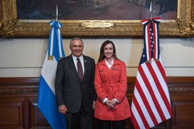 Victoria Villarruel se reunió en el Senado con el embajador de EEUU