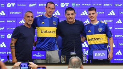 Boca presentó a sus dos refuerzos: Cristian Lema y Kevin Zenón