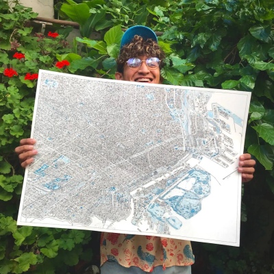 Dibujó un mapa de la Ciudad de Buenos Aires a mano alzada y se hizo viral