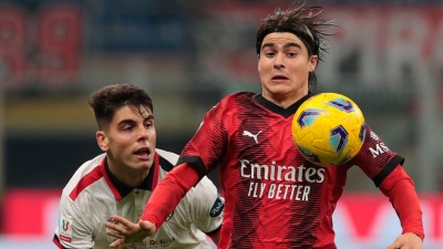 El argentino Luka Romero jugó su primer partido como titular en el Milan