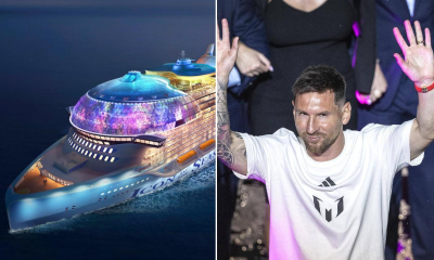 Messi presentó la nueva camiseta del Inter Miami en el crucero más grande del mundo