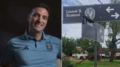 Scaloni ya tiene su nombre en una calle en Pujato, su pueblo natal