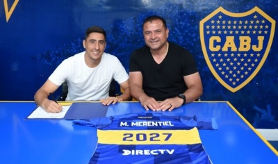 Merentiel renovó con Boca hasta el 2027: “Estoy en el club más grande del mundo"