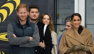 Impensado crossover: Luisana Lopilato y Michael Bublé con el príncipe Harry y Meghan Markle