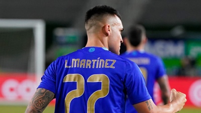 Lautaro Martínez cortó una racha de 16 partidos sin convertir goles en la Selección Argentina
