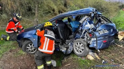 Turistas argentinos internados tras brutal choque en Chile