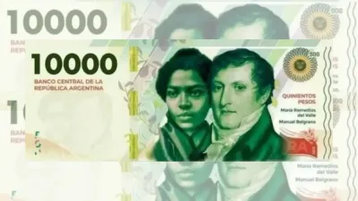 Nuevos billetes de 10.000 pesos circulan en Argentina con avanzadas medidas de seguridad