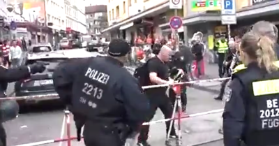 Acción policial en Eurocopa: detuvieron a un hombre armado con un hacha en Hamburgo