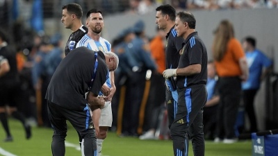 Messi asustó a los hinchas en pleno partido de la Copa América