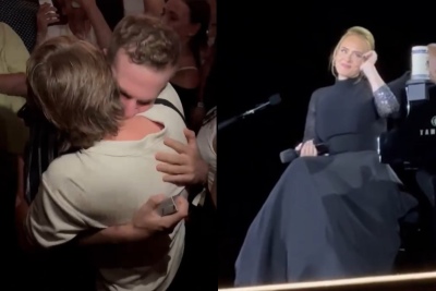 Propuesta de matrimonio sorpresa en un show de Adele lleva a un argentino a la fama