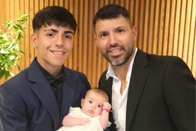 El Kun Agüero enternece las redes junto a sus hijos