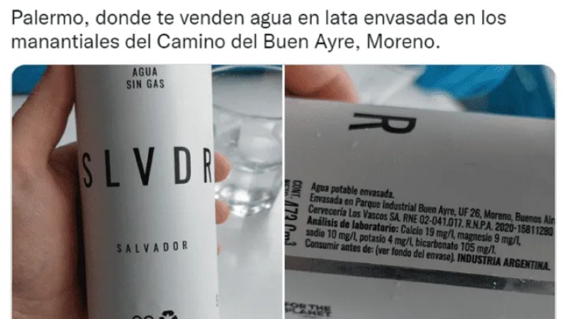 Le vendieron agua en lata en Palermo