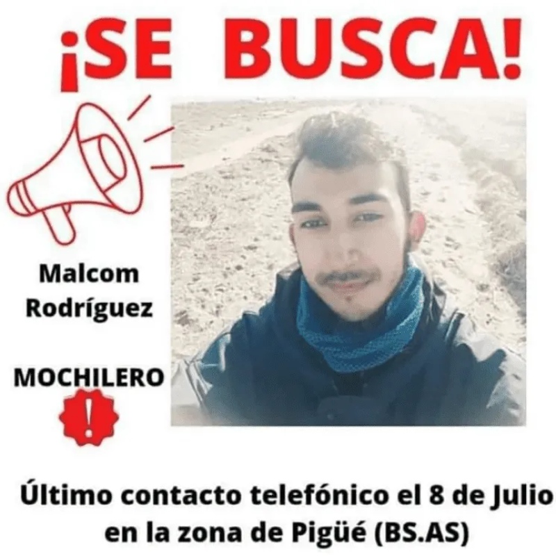 Buscan a un mochilero que perdió contacto con su familia hace 13 días