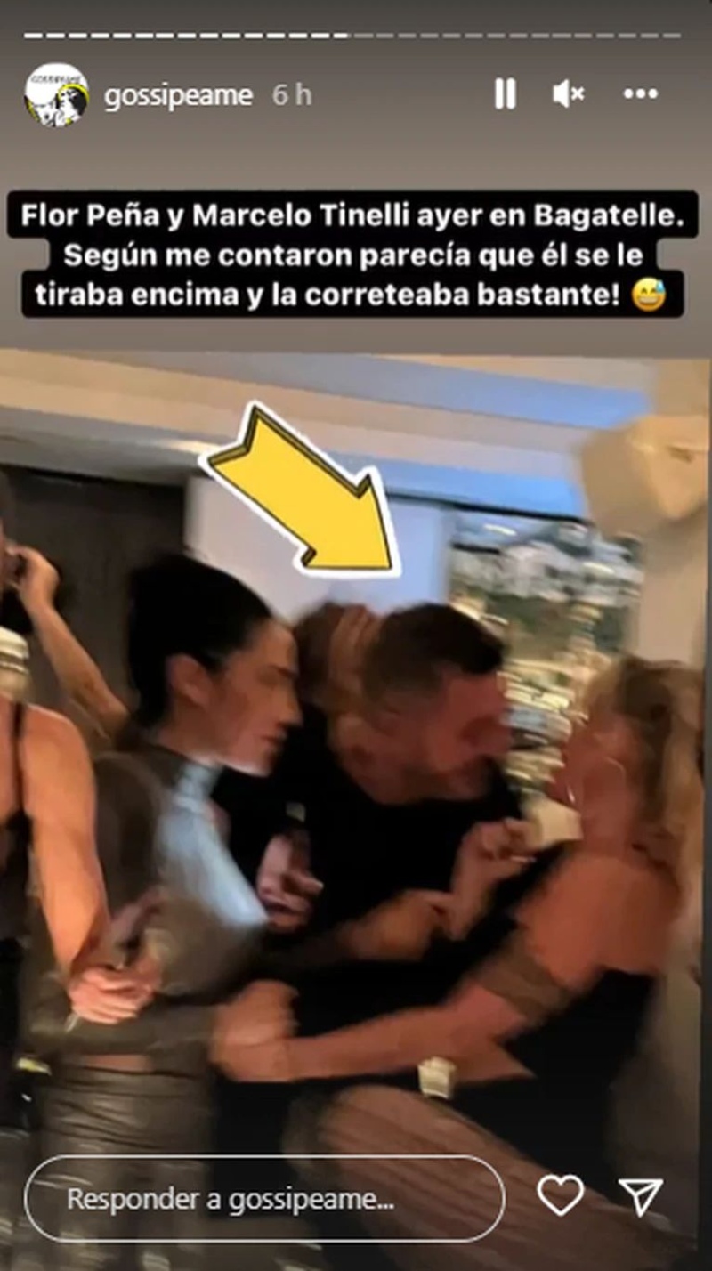 Marcelo Tinelli y Flor Peña levantaron sospechas de romance