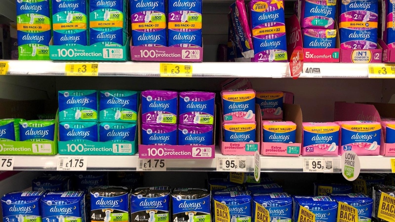 Productos para la menstruación gratis en Escocia