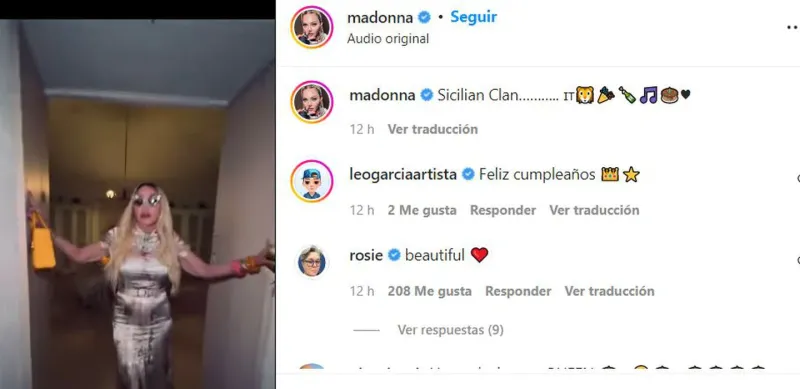 Madonna festeja su cumpleaños en Italia