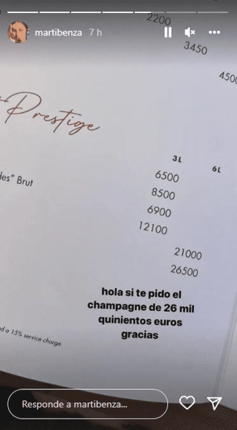 3 millones de pesos un champagne